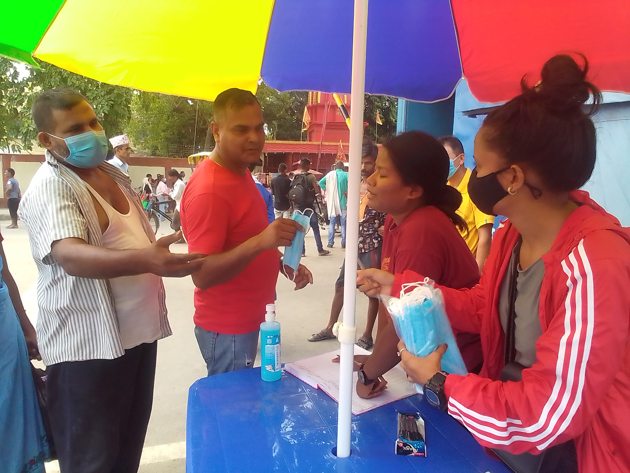 Distribution of food and hygiene kits, under the Preparing and combating impacts of new variants of COVID-19 Project to the COVID-19 affected families in six Municipality Jhapa and Morang District Image